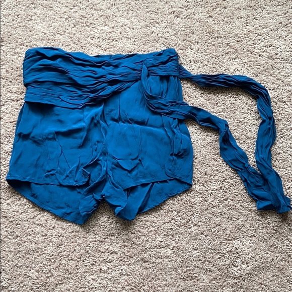 Free People Pants - Free people teal side tie shorts